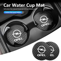 Dessous de verre en cuir antidérapant pour voiture, coussin de fente pour tasse d'eau, pour Opel Astra GTC Insignia Antara Meriva Zafira Vectra Mokka Corsa Grandland