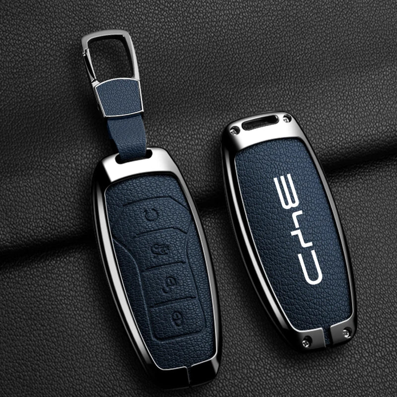 Nouveau Style en alliage peau de mouton voiture clé housse pour BYD chanson Pro Plus Max Dmi EV joint dauphin télécommande clé Auto accessoires