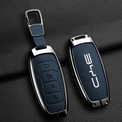 Nouveau Style en alliage peau de mouton voiture clé housse pour BYD chanson Pro Plus Max Dmi EV joint dauphin télécommande clé Auto accessoires