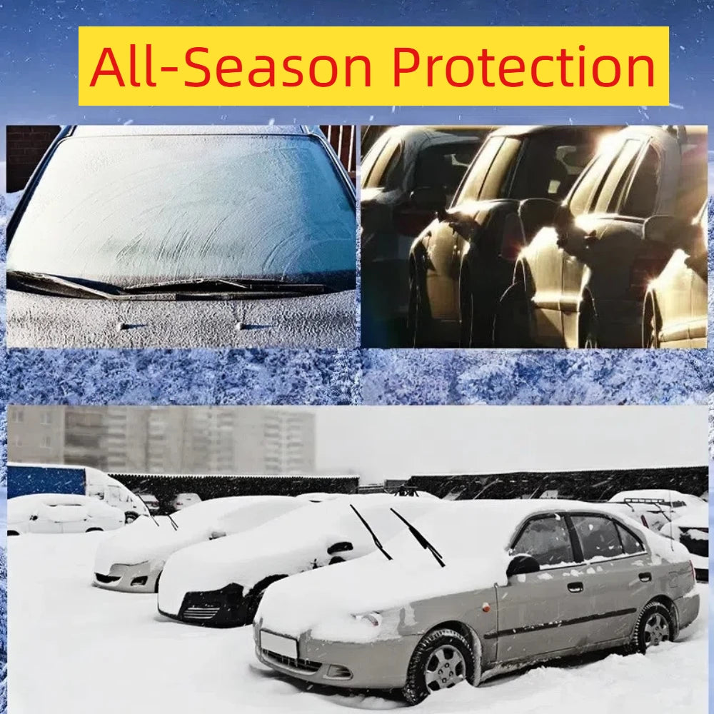 Bouclier de neige magnétique pour voitures – Housse de pare-brise robuste, protection contre le gel et pare-soleil toutes saisons |   Ajustement universel, installation facile