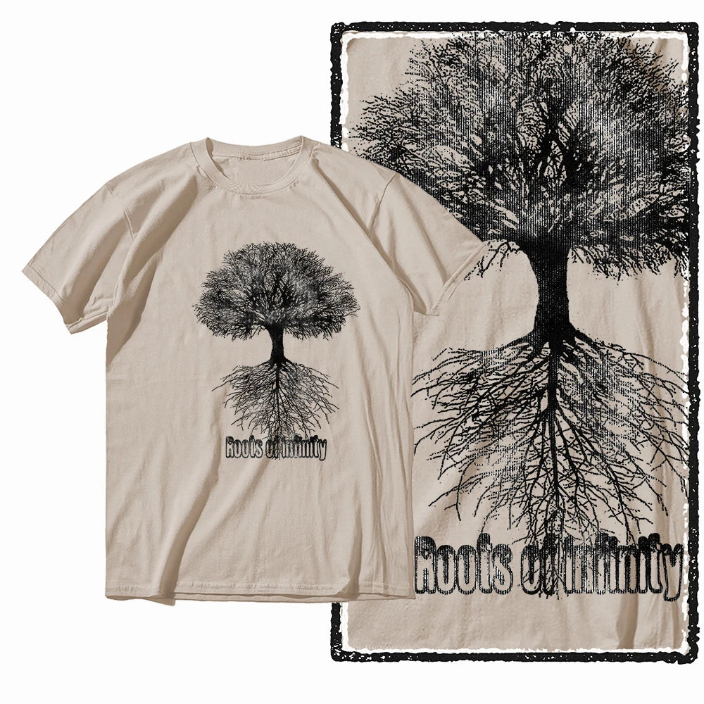 Coolmind MAX yggdrasil printed Exclusive graphic men T shirt 100% cotton big size streetwear men tshirt cool t-shirt tee shirts