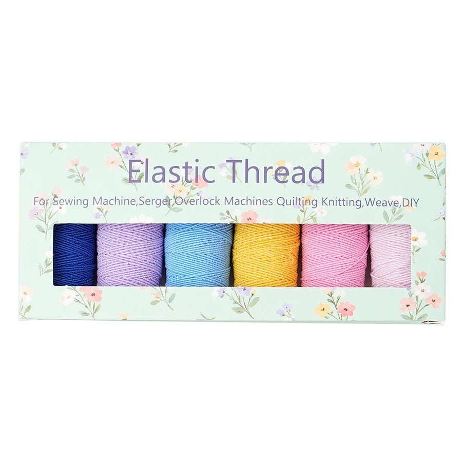 Fil inférieur et fil élastique pour machine à coudre, 0.6mm d'épaisseur, 20 mètres (fil fin en polyester à haute élasticité) avec étiquettes de perles
