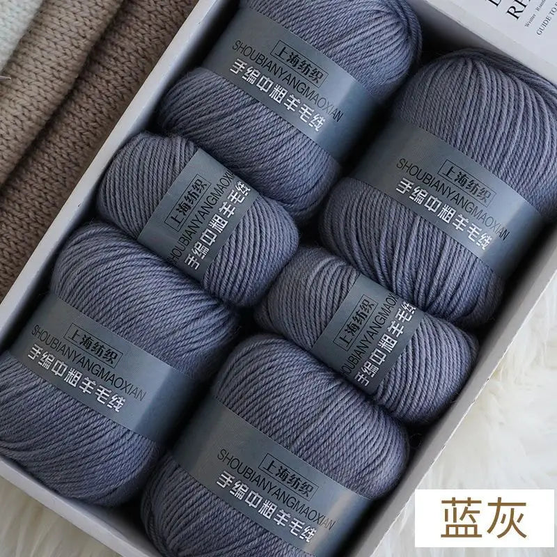 Fil de cachemire d'épaisseur moyenne, 500 g/ensemble, 4 plis, pour tricot au Crochet à la main, pull et pantalon, laine chaude, fil de laine 100%, doux pour la peau