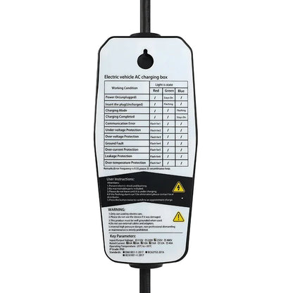 Chargeur de voiture électrique 7,2 kW 32A 1 phase Type 2 Câble Véhicule électrique Prise bleue 4 mètres 10 mètres Étanche Charge rapide