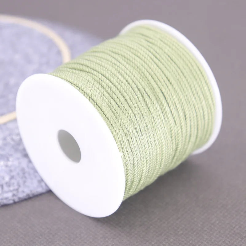 Corde de coton pour macramé, ficelle, ficelle, fil, artisanat, couture, tentures murales faites à la main, bohème, fête de mariage, décoration d'intérieur, 1.2mm, 37m