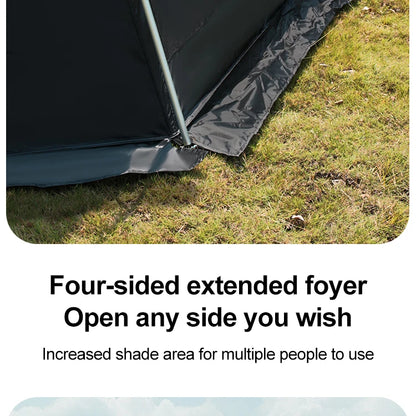 Tente de camping instantanée octogonale Sonuto, grande tente familiale avec structure en aluminium, résistante au vent et à l'eau, abri solaire pour la plage