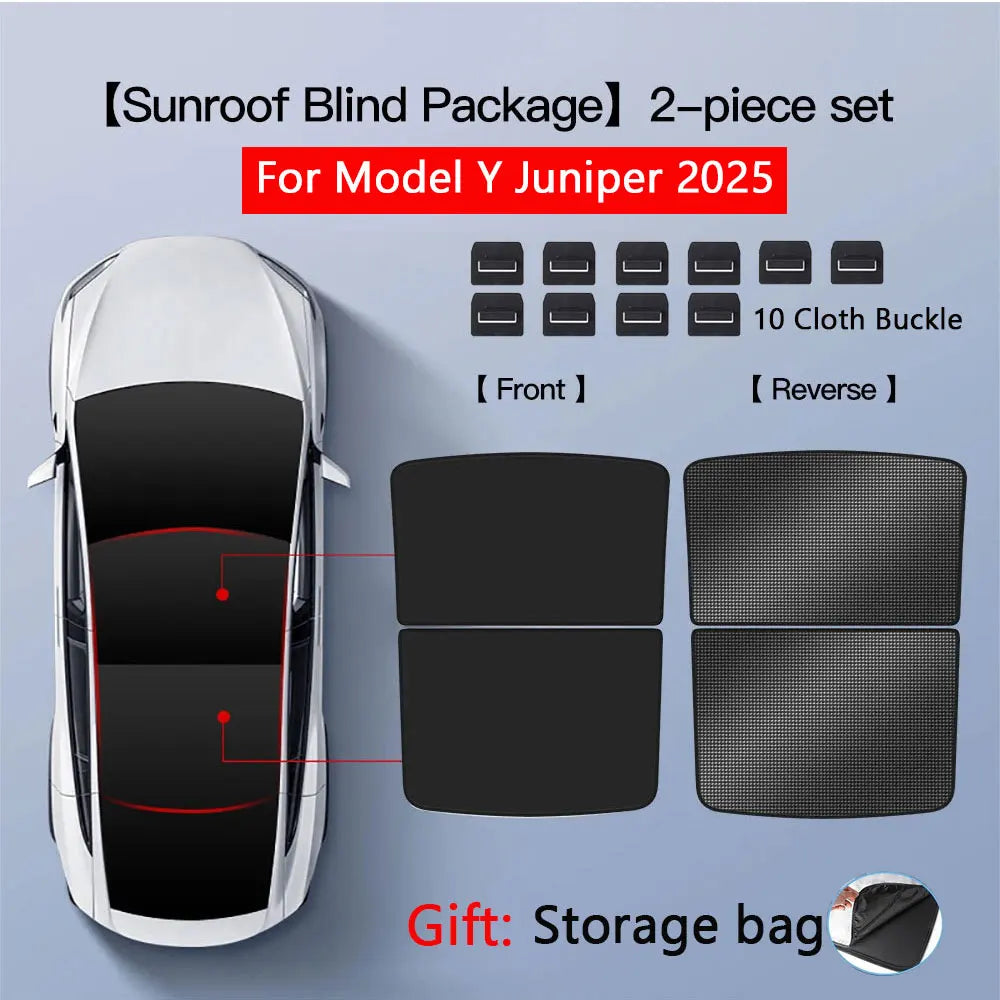Pare-soleil pour Tesla modèle 3 toit ouvrant Highland 2025 modèle Y 2020-25 boucle en tissu de glace pare-soleil verre avant arrière lucarne accessoire
