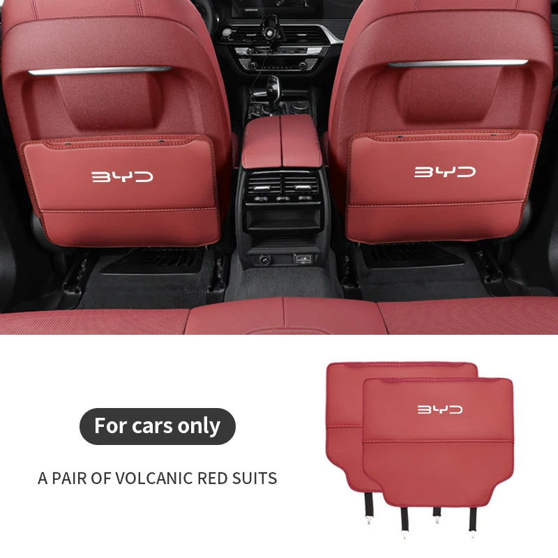 Pour BYD Atto 3 Tang F3 E6 Yuan Plus Song Max F0 Qin G3 I3 Han siège de voiture stockage arrière dossier Anti-usure coussin Anti-coup de pied