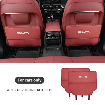 Pour BYD Atto 3 Tang F3 E6 Yuan Plus Song Max F0 Qin G3 I3 Han siège de voiture stockage arrière dossier Anti-usure coussin Anti-coup de pied