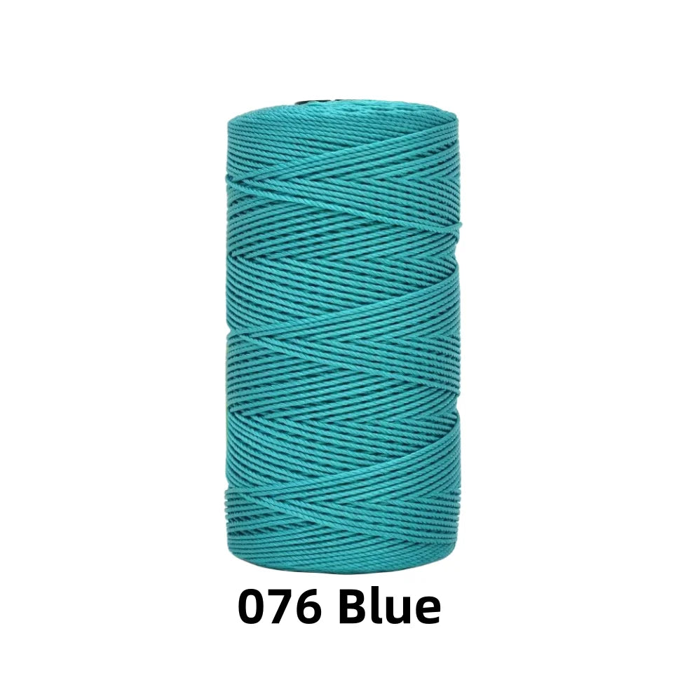 Fil de soie et coton glacé léger d'été, 1.5mm, 200m, fil au Crochet pour bricolage, artisanat, sac, chapeau, chaussures, fil en polypropylène, cordon de fil au Crochet