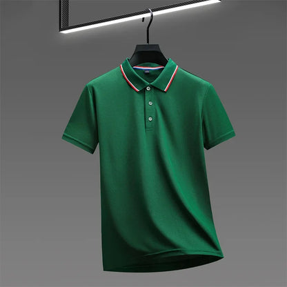 Polo décontracté à manches courtes pour hommes, couleur unie, haut polyvalent, à la mode et confortable, nouvelle collection été 2025