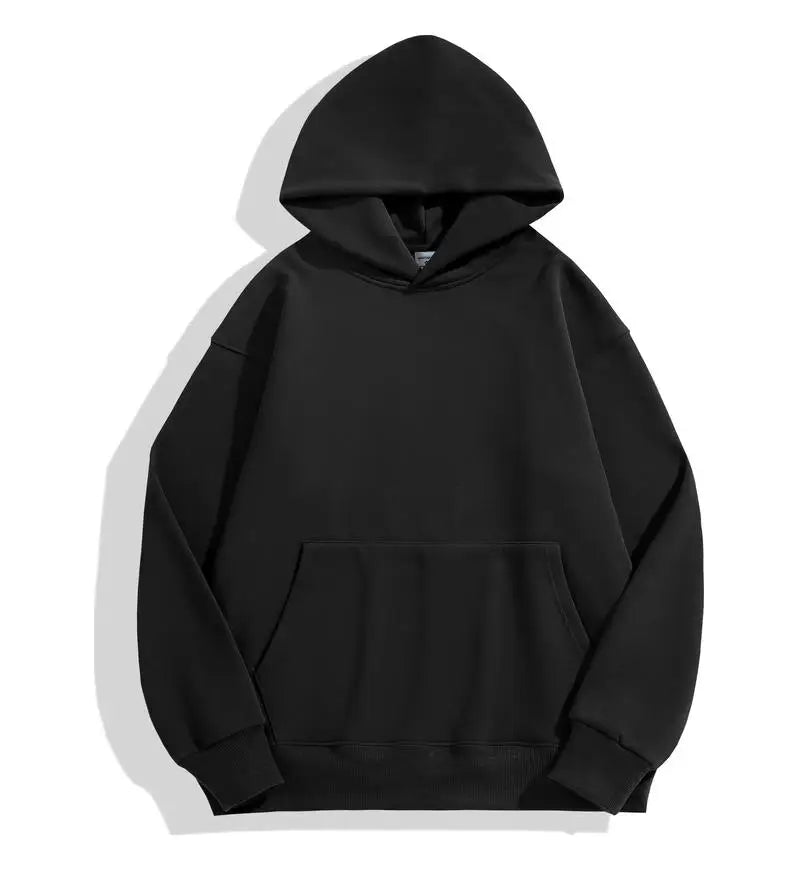 Bricolage personnalisé votre marque LOGO 500GSM poids lourd nouveau automne hiver décontracté épais coton hommes haut couleur unie sweat à capuche