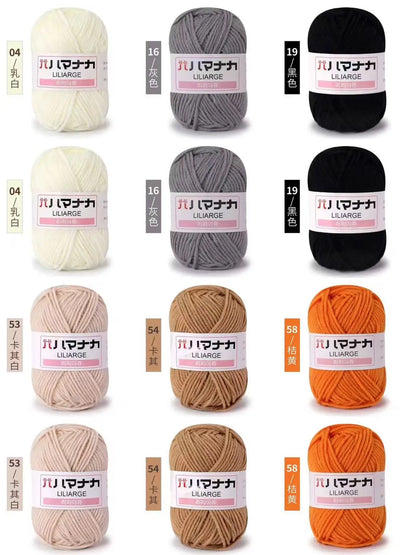 12 pièces 300g fil de lait fait à la main grossier bricolage tissage boule de fil pour pull chapeau écharpe et autres vêtements doux Crochet fil à tricoter