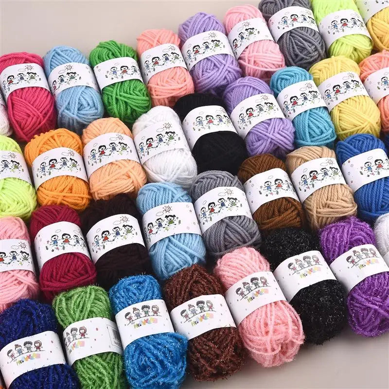 Ensemble de 12 couleurs de Fibers acryliques, fil de laine à tricoter, Lanas teints pour l'artisanat au Crochet, pull, chapeau, poupées à bas prix