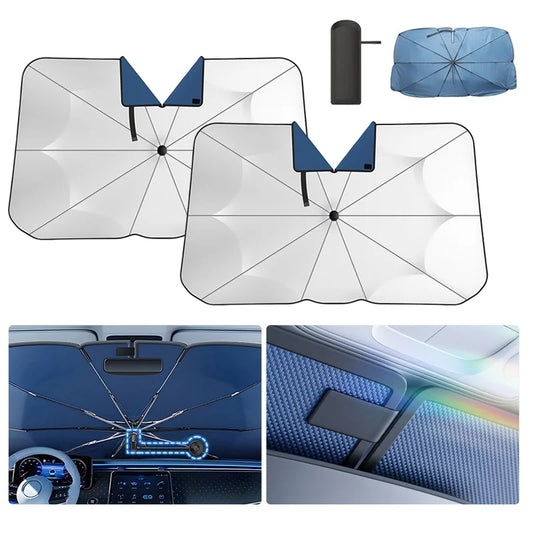 Pare-soleil de pare-brise de voiture avec rotation à 360 °, poignée pliable, pare-soleil de fenêtre avant, protection UV, accessoires de voiture, le plus récent