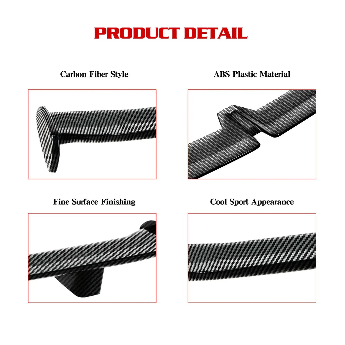 Kit de carrosserie d'aile de coffre arrière universel, adapté à la BMW E90 F10 F30 Audi GT Style berlines, accessoires d'installation sans poinçon