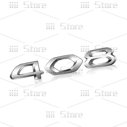 Autocollant 3D en métal chromé pour voiture, autocollant latéral de garde-boue de coffre arrière, accessoires automobiles pour Peugeot 208 308 408 508 GT RCZ