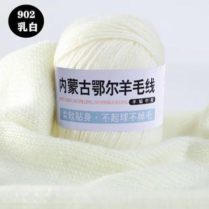 Fil de laine pour enfants, crochet à la main pour chapeaux, écharpes, chandails, optique moyenne, doux pour la peau, doux, 6 rôles, 100 g/ensemble