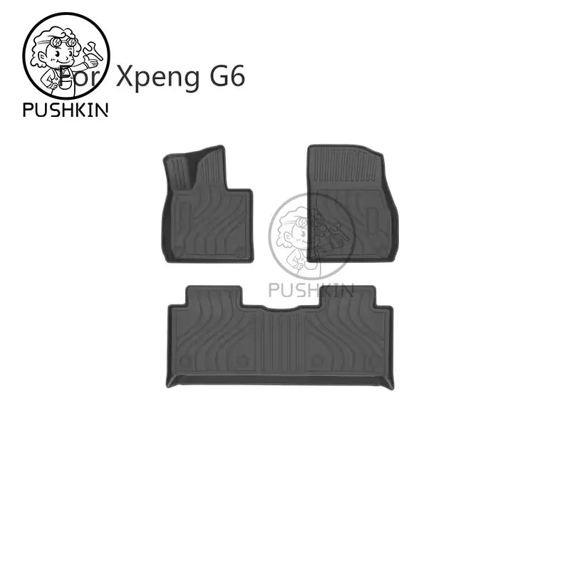 Pour Xpeng G6 2023 2024 tapis de sol tapis de coffre tous temps avant arrière tapis de doublure de chargement, imperméable anti-dérapant coussinets de pied accessoires