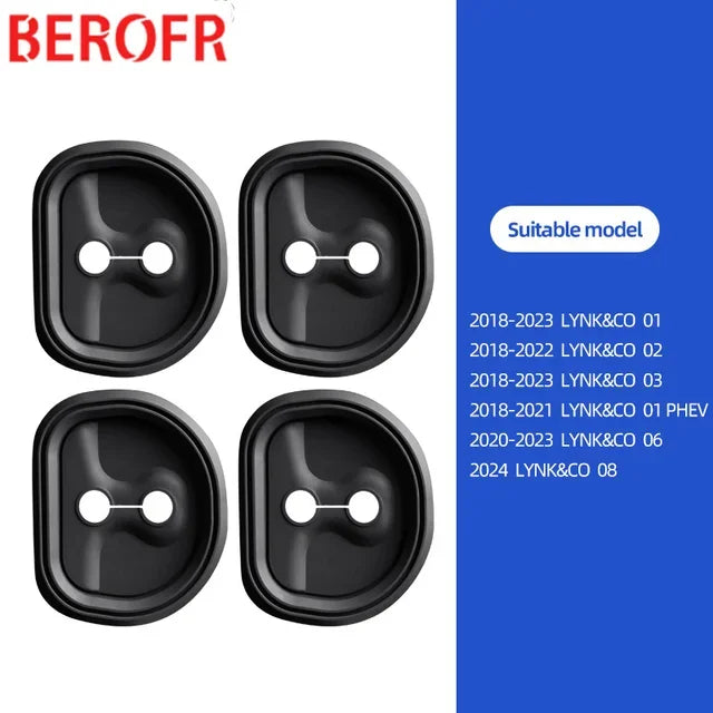 Juste de protection anti-collision pour serrure de porte de voiture, accessoires absorbeurs en silicone, CircNK & CO 01 PHEV lynk 02 03 06 08 09, 4 pièces