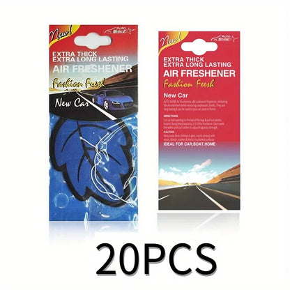 Désodorisant de voiture en papier de thé parfumé naturel, 3 à 60 pièces, parfum de vanille suspendu automatiquement en forme de feuille, accessoires d'intérieur de voiture