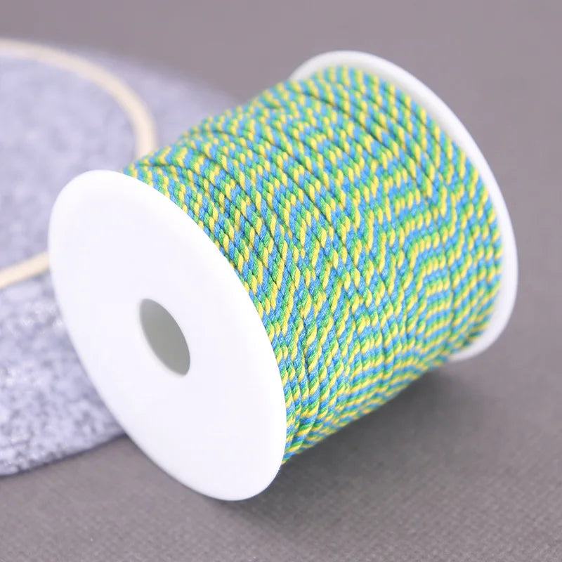 Corde de coton pour macramé, ficelle, ficelle, fil, artisanat, couture, tentures murales faites à la main, bohème, fête de mariage, décoration d'intérieur, 1.2mm, 37m