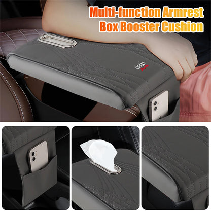 Boîte d'accoudoir de voiture en cuir, 1 pièce, housse de coussin de Protection avec sac de rangement pour Audi Sline A3 8P 8L 8V A4 B8 B6 B7 B9 A6