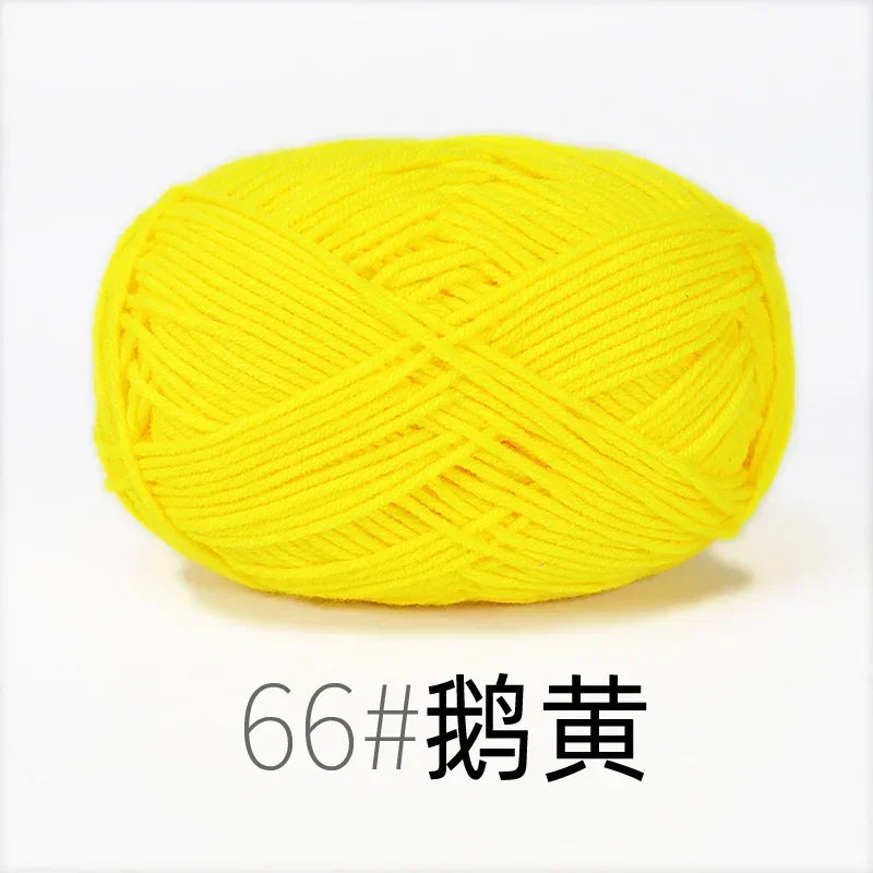 Fil de Lanas teint en coton au lait, 86 couleurs, 4 plis, pour bébé, chapeau, écharpe, pull, poupées, artisanat fait à la main