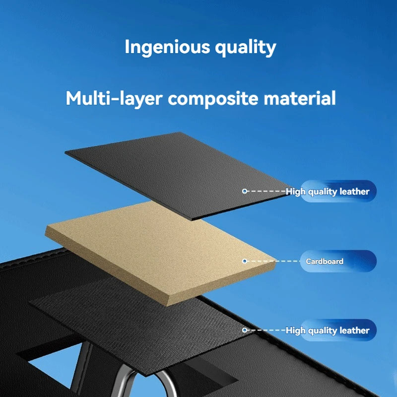 ZukMi Organisateur de coffre de voiture pliable en cuir de qualité supérieure - Boîte de rangement universelle étanche pour SUV, berlines et camions (capacité 2,5 L)