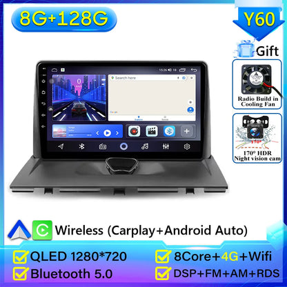 Autoradio Carplay pour KIT Rods 2 G9, Cristaux en Jumpy, Fiat Scudo, Toyota Proace 2007-2017, Navigation GPS, No 2Din, 4G