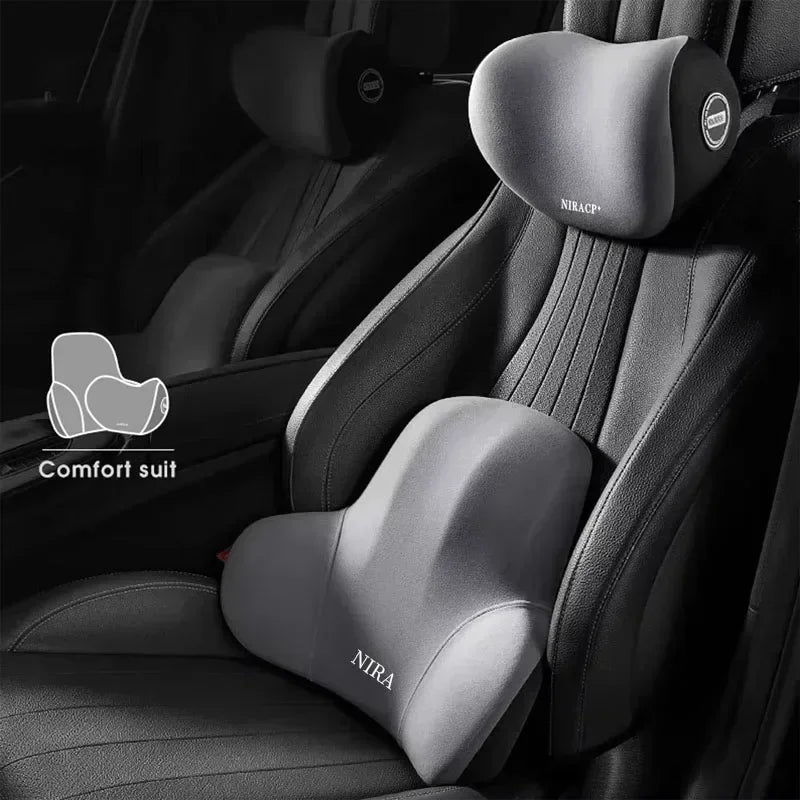 Ensemble d'oreillers de soutien lombaire et de nuque pour siège de voiture, appui-tête et soutien lombaire pour chaise de bureau et chaise de gaming