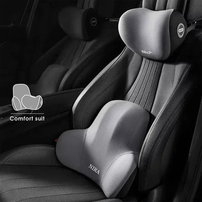 Ensemble d'oreillers de soutien lombaire et de nuque pour siège de voiture, appui-tête et soutien lombaire pour chaise de bureau et chaise de gaming