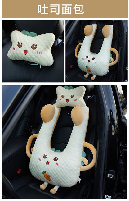 Ceinture de sécurité de voiture pour enfants, dispositif de couchage de voiture haut de gamme, oreiller de siège arrière pour les promenades longue distance, oreiller fixe pour bébé