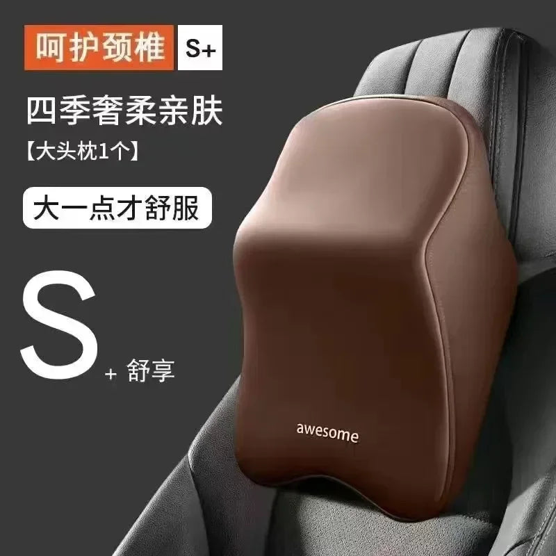 Nouvel appui-tête de voiture avec support lombaire, coussin en mousse à mémoire de forme pour le cou et protection des épaules pour un confort amélioré
