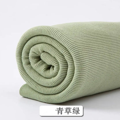 Tissu fileté élastique en coton, manches de sweat-shirt, col, ourlet, bord inférieur, tissu tricoté à revers élastique pour vêtements
