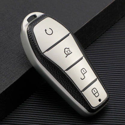 Étui pour clé de voiture en TPU à 4 boutons, housse de protection pour télécommande BYD Atto 3 Han EV Dolphin, accessoires automobiles