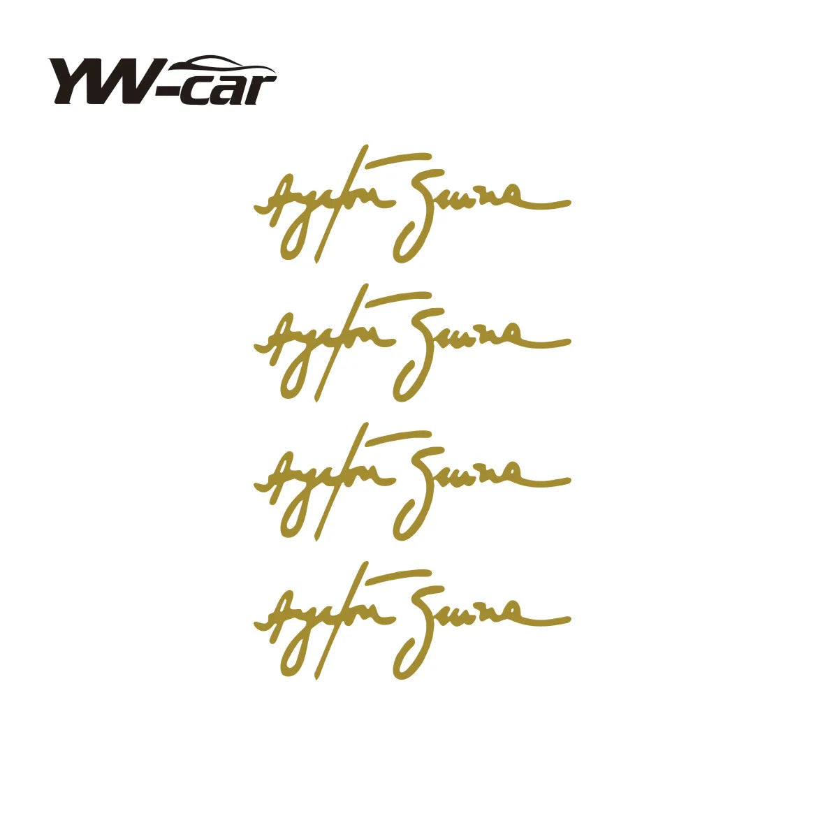 Autocollants de personnalité Ayrton Senna Signature pour voiture, accessoires de couverture de moto, rayures imperméables en PVC 11cm x 4cm, 4 pièces/lot