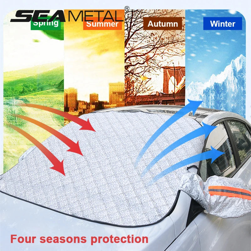 SEAMETAL pare-brise couverture de neige pour SUV/MPV grande taille pare-brise magnétique bouclier de neige Anti givré voiture pare-soleil couverture de Protection