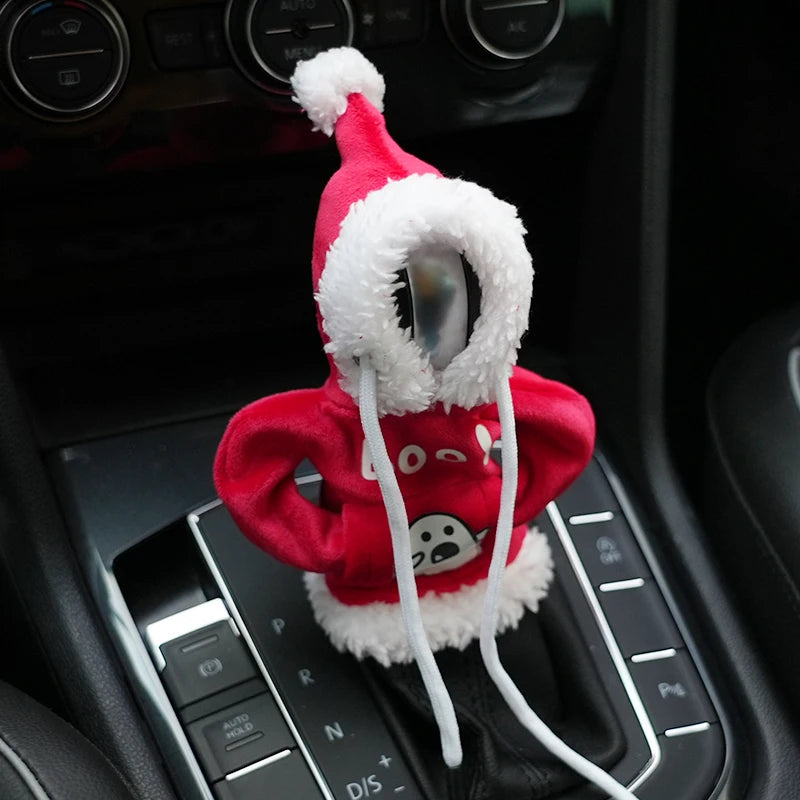 Sweat à capuche de pommeau de levier de vitesse de voiture, poignée manuelle chaude, couverture de levier de vitesse, sweat-shirt, accessoires intérieurs pour Noël