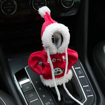 Sweat à capuche de pommeau de levier de vitesse de voiture, poignée manuelle chaude, couverture de levier de vitesse, sweat-shirt, accessoires intérieurs pour Noël