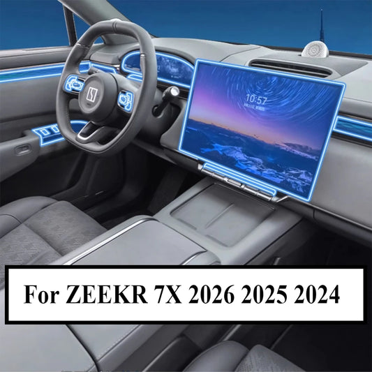 Film de Protection PPF pour ZEEKR 7X 2026 2025 2024, accessoires intérieur transparent en TPU LCD, panneau d'équipement de Navigation, Console centrale