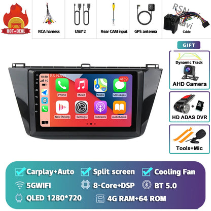 Android 15 Carplay Auto 2K écran autoradio lecteur multimédia pour Volkswagen Tiguan 2 Mk 2016 2017-2019 2 din Autoradio stéréo