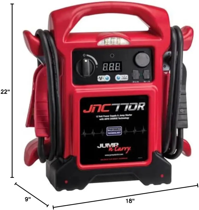 Jump-N-Carry JNC770R 1700 Peak Amp Premium Démarreur de saut 12 volts - Rouge