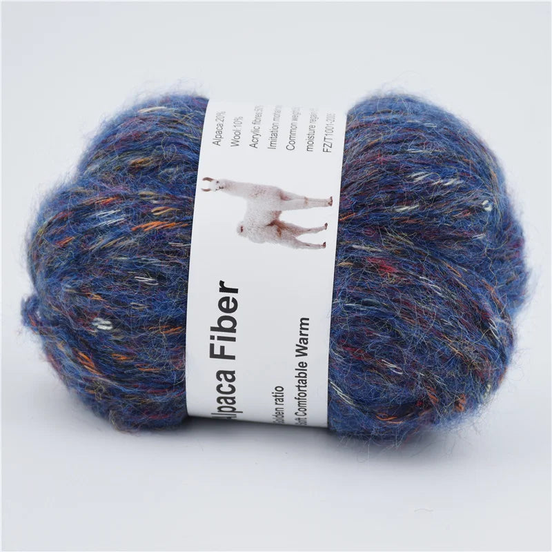 Fil épais tricoté en alpaga, 50g, aiguille colorée chaude, Crochet, écharpe tricotée à la main, fil de laine en coton Alize