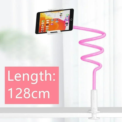 Support de téléphone 128cm, support paresseux, appui-tête, lit 360, bras longs flexibles, support à pince pour IPhone Samsung et appareil 3.5 ~ 6.7 pouces