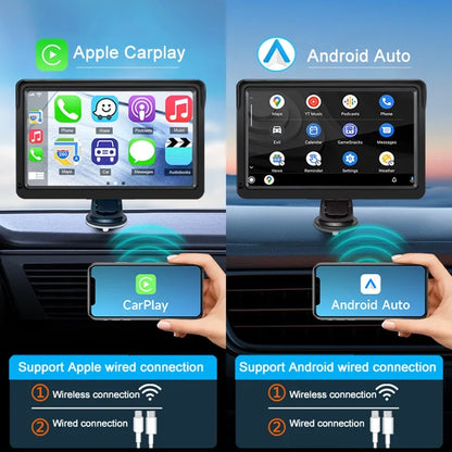 Lecteur DVD de voiture à écran tactile de 7 pouces, système de navigation de voiture, autoradio MP5, stéréo, écran IPS, Bluetooth, lien miroir, type-c universel