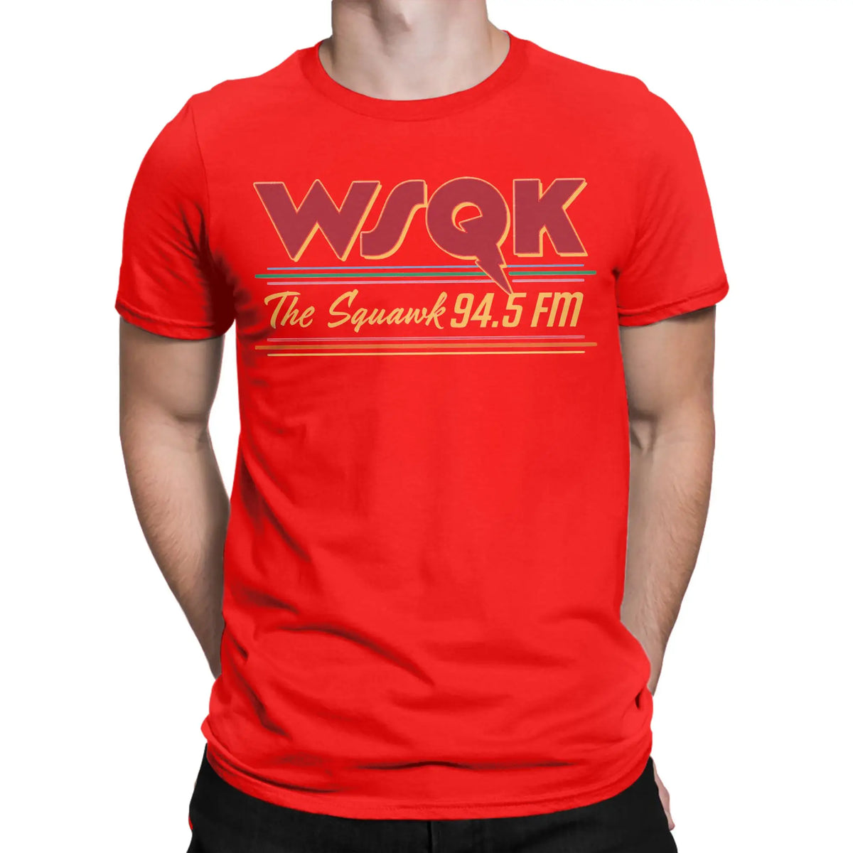 T-Shirt homme WSQK The Squawk drôle pur coton t-shirts à manches courtes Dustin Henderson T-Shirt col rond hauts cadeau d'anniversaire