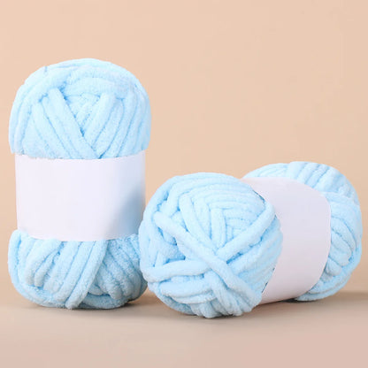 Fil de fil de soie coloré, 50g/boule, fil de laine grossière, Chenille, fil épais à tricoter à la main, anti-boulochage, écharpe au Crochet, couverture
