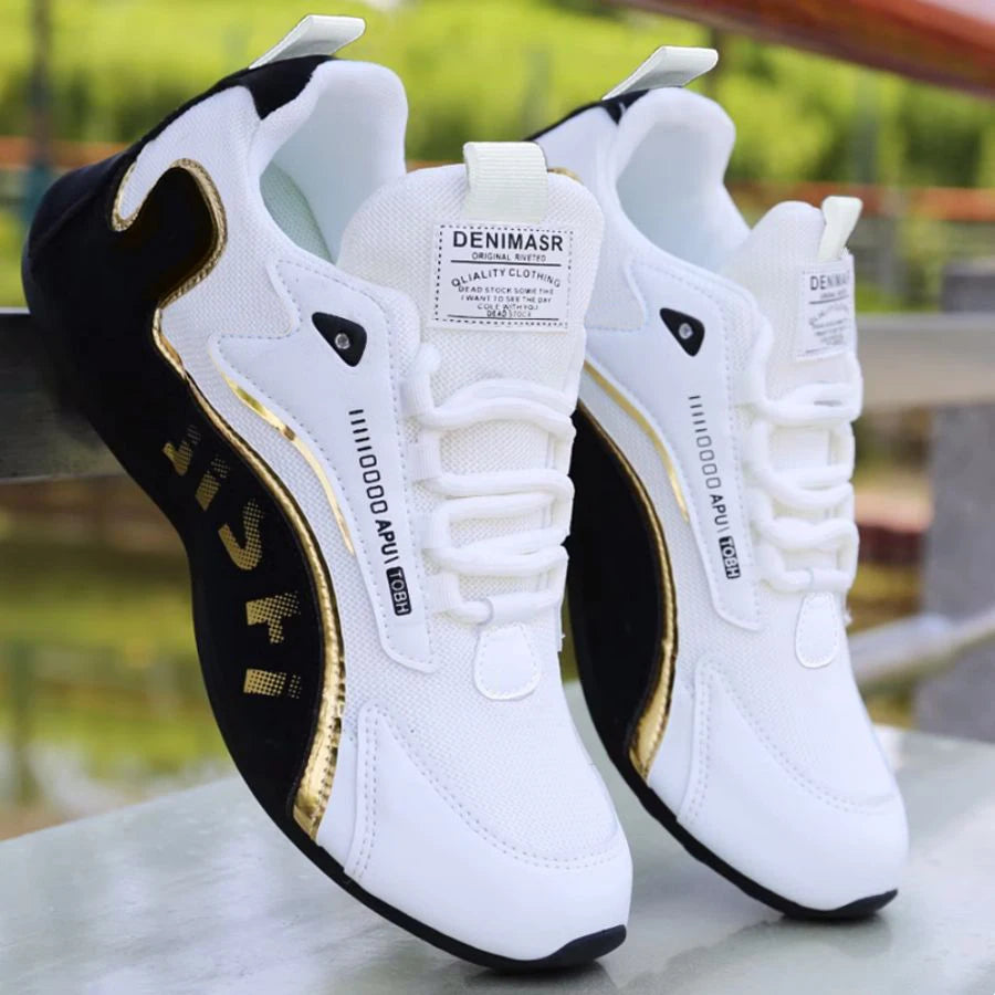 Une paire de chaussures d'entraînement respirantes pour hommes avec lacets, confortables et légères, adaptées au sport, aux activités de plein air, aux déplacements quotidiens et à un usage décontracté, chaussures d'