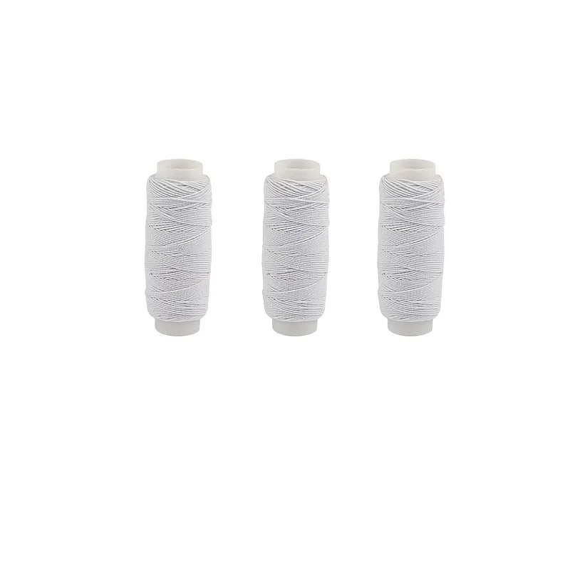 Fil élastique noir et blanc de 20m, corde élastique de 0.6mm, très fin, haute élasticité, ligne inférieure pour Machine à coudre, ligne de liaison pour vêtements de bricolage